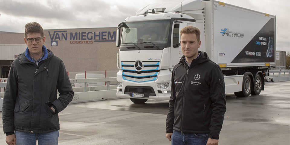 Premier camion électrique Mercedes-Benz sur les routes Belges