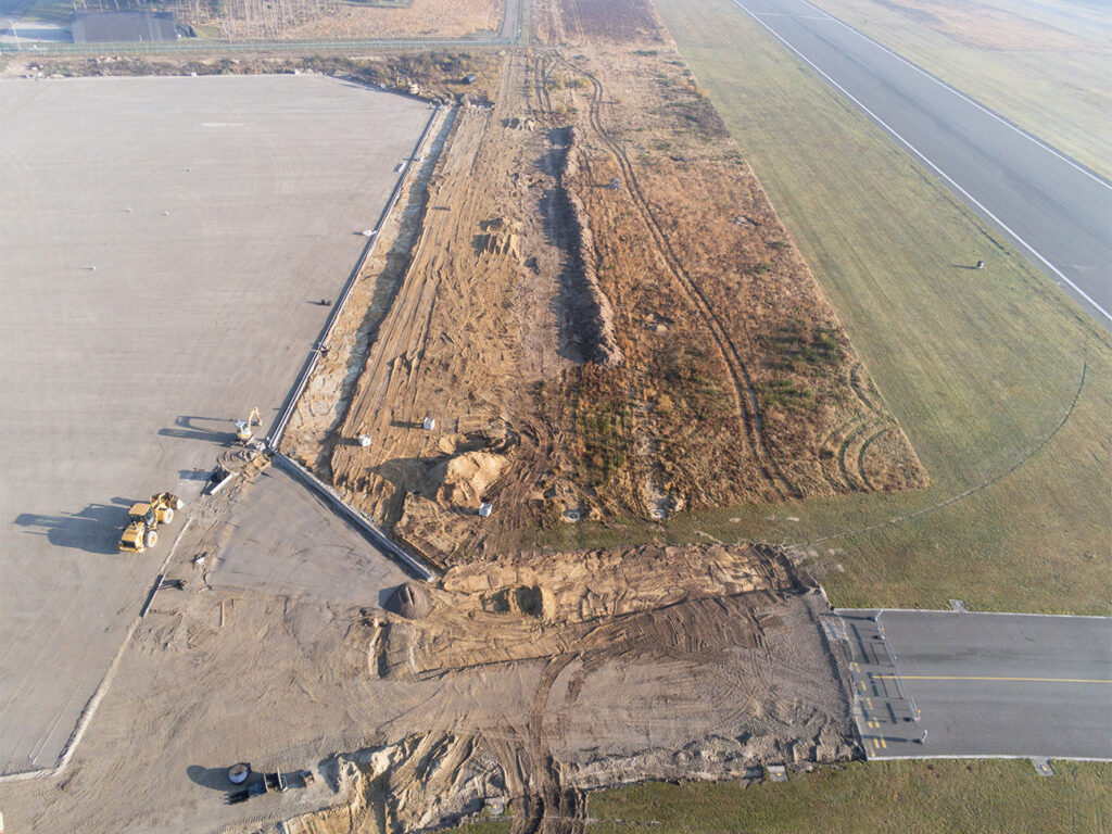 Drainage remarquable pour un chantier exceptionnel sur la base aérienne de Kleine-Brogel