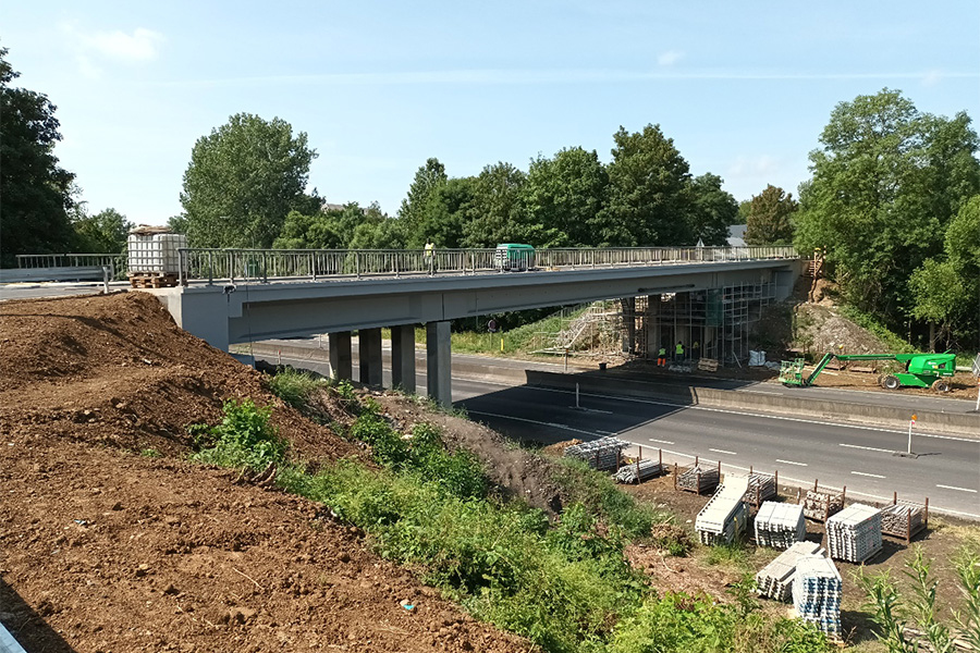 Messancy – Fin du chantier de réhabilitation et libération du pont Cora surplombant la N81